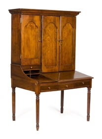 19TH C. PINE SECRETARY DESK.