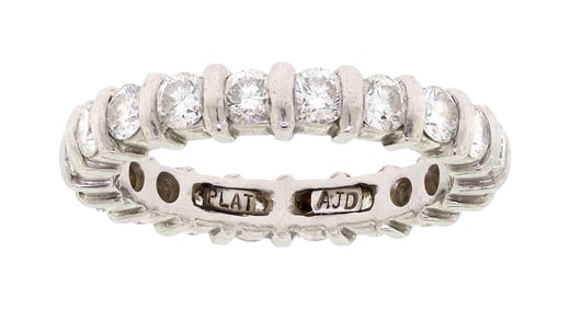PLATINUM 1.25 CT. TW. DIAMOND ETERNITY BAND.