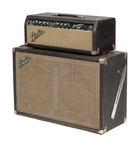 1964 FENDER BASSMAN HEAD WITH CABINET.