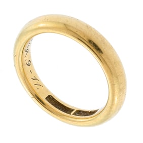 ANTIQUE 18K GOLD WEDDING BAND.
