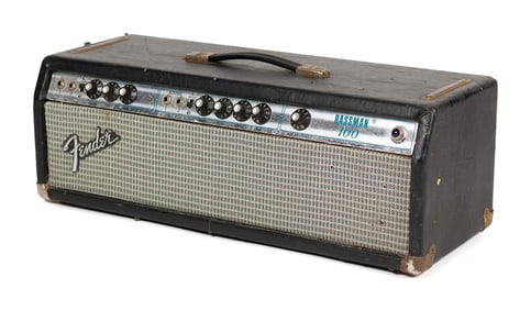 VINTAGE FENDER SILVERFACE BASSMAN 100 HEAD.