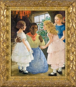 FLORENCE LILEY-YOUNG OIL ON BOARD, ILLUSTRATION.