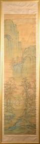LARGE FRAMED CHINESE SCROLL.