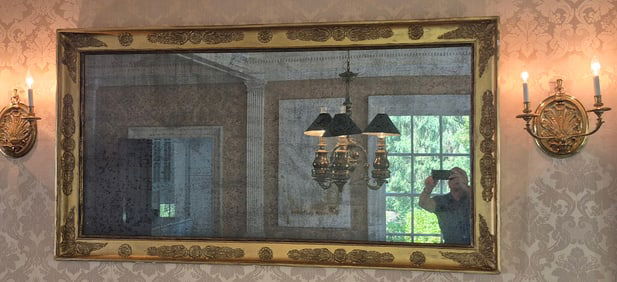 PR. ELABORATE VINTAGE BRASS WALL SCONCES.