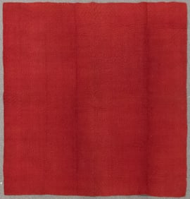 RARE 18TH C. NEW ENGLAND LINSEY WOOLSEY COVERLET.