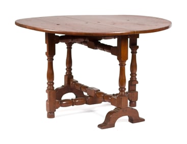 RARE 18TH C. HUDSON VALLEY NY TUCK AWAY TABLE.
