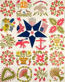 1863 CAPTAIN WYMAN BALTIMORE ALBUM QUILT.