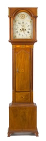 19TH C. SAYRE & RICHARDS NY FEDERAL TALL CLOCK.