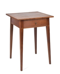 19TH C. SOUTHERN FEDERAL WALNUT INLAID STAND.