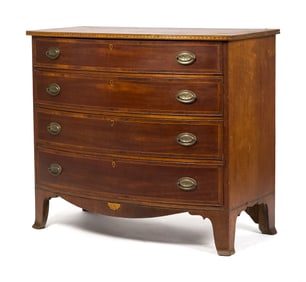 CONCORD  NH FEDERAL INLAID BOW FRONT CHEST.