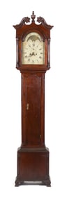 LATE 18TH C. PA CHIPPENDALE WALNUT TALL CLOCK.