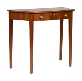 FINE FEDERAL NEW ENGLAND INLAID SERVING TABLE.