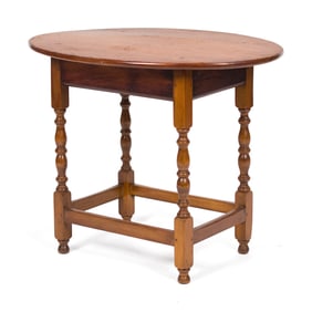 18TH C. NEW ENGLAND MAPLE AND PINE TAP TABLE.