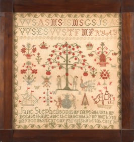 1833 JANE STEPHENSON NEEDLEWORK SAMPLER.