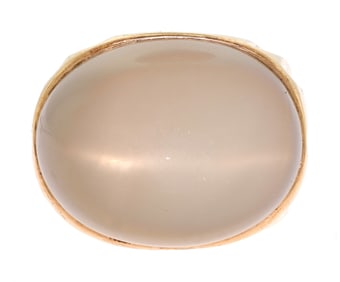 18K GOLD CAT'S EYE 70 CT. CHRYSOBERYL RING.