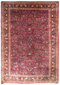 VINTAGE ORIENTAL SAROUK ROOM SIZE RUG.