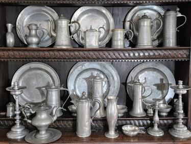 ANTIQUE AND VINTAGE PEWTER, 32PCS.
