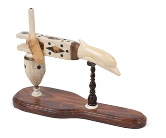 ANTIQUE SAILOR MADE BONE TOY.