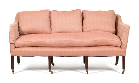 ANTIQUE HEPPLEWHITE HIGH COUNTRY SOFA.