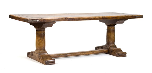 GOOD 18TH C. FRENCH WALNUTMONASTERY TABLE.