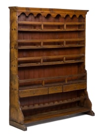 18TH C. FRENCH FRUITWOOD SHOE FOOT PLATE CUPBOARD.
