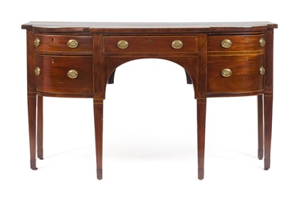 19TH C. HEPPLEWHITE MAHOGANY SIDEBOARD.
