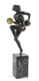 AURORE ONU BRONZE, DANCER WITH CYMBALS.