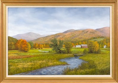 VINTAGE ARTHUR JONES OIL ON BOARD, NEAR STRATTON.