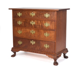 DONALD DUNLAP CURLY CHERRY CHEST.