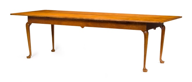 DAVID SMITH TIGER MAPLE DINING TABLE.