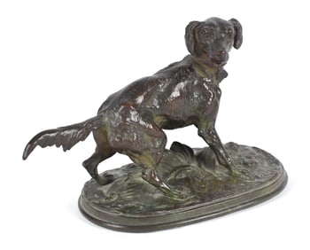 PIERRE JULES MENE BRONZE, HUNTING DOG.
