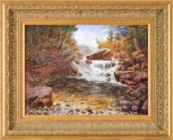 BYRON CARR OIL, NH RIVER SCENE.