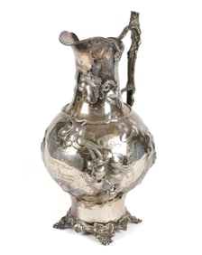 W. ADAMS REPPOUSE STERLING WATER JUG.