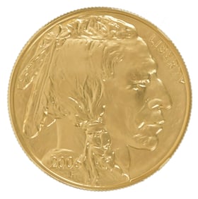 2006 BUFFALO ONE OZ GOLD COIN, NGC-MS70.