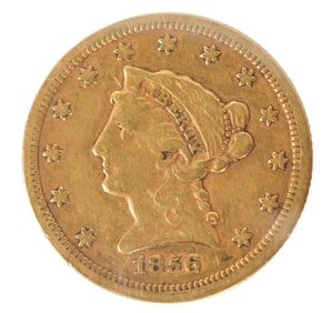 1856 2.5 DOLLAR LIBERTY GOLD PIECE.