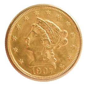 1907 2.5 DOLLAR LIBERTY GOLD PIECE.
