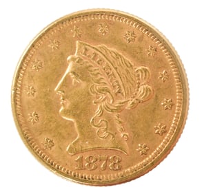 1878 2.5 DOLLAR INDIAN GOLD PIECE.