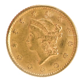 1853 ONE DOLLAR GOLD PIECE, TYPE I.