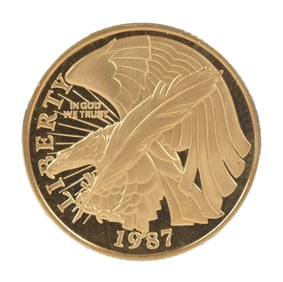 1987 FIVE DOLLAR CONSTITUTION COIN.