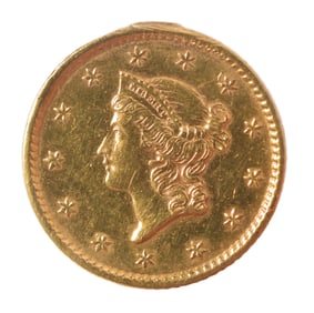 1852 US ONE DOLLAR GOLD PIECE.