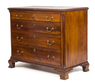 18TH C. PA CHIPPENDALE MAHOGANY CHEST.