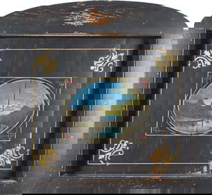 19TH C. AMERICAN PAINTED FIREBOARD.