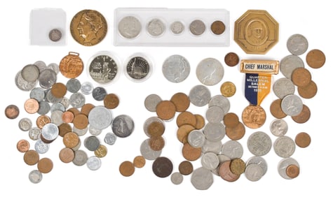 US & FOREIGN COINS AND TOKENS.