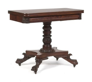 19TH C. AMERICAN CLASSICAL GAMES TABLE.