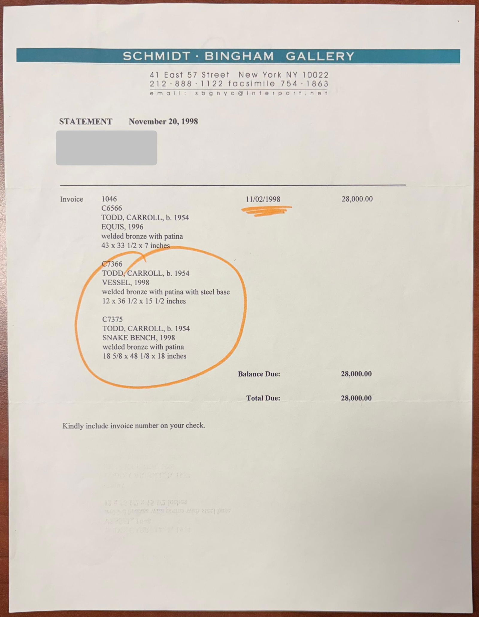 R. CARROLL TODD BRONZE, VESSEL. - 7