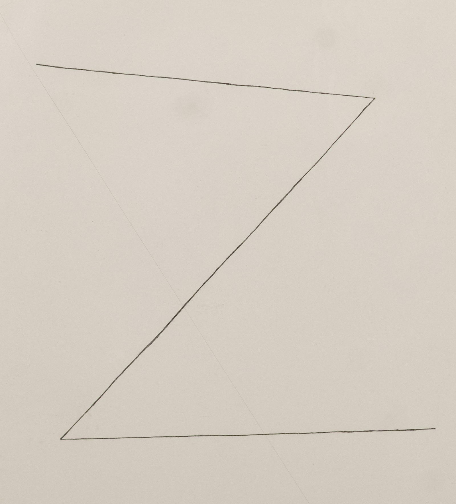 DOROTHEA ROCKBURNE MIXED MEDIA, LINE COMPOSITION. - 4