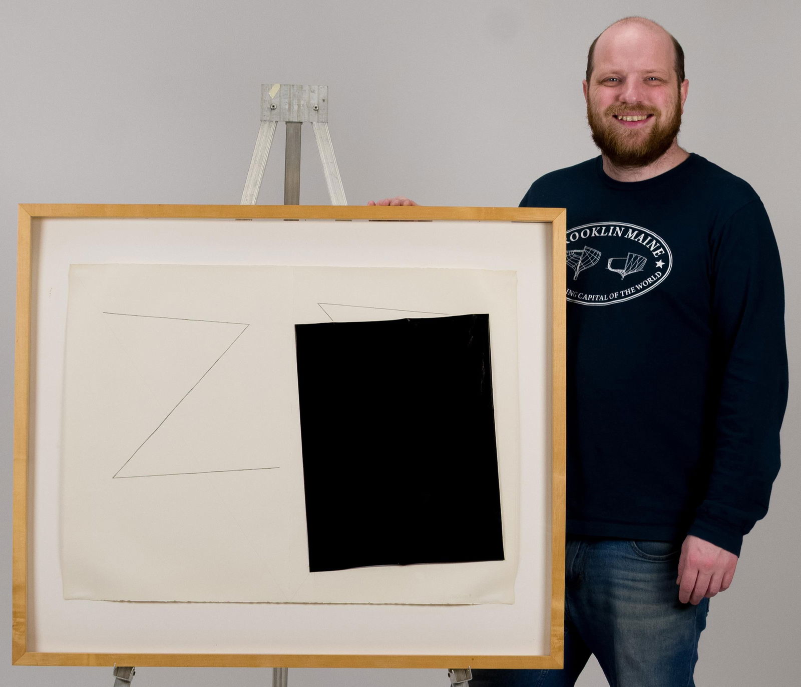 DOROTHEA ROCKBURNE MIXED MEDIA, LINE COMPOSITION. - 8