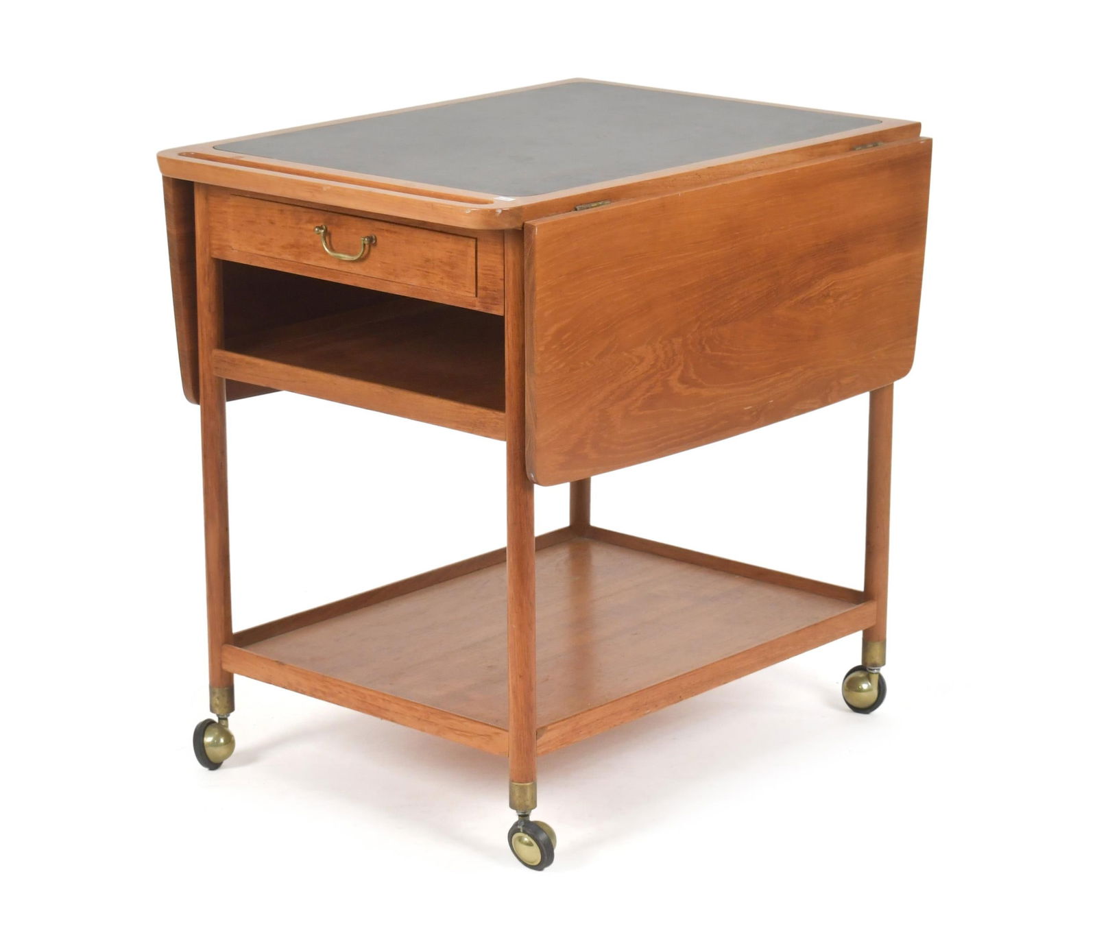 LUDVIG PONTOPPIDAN DANISH TEAK SERVING TROLLY. (1 of 11)