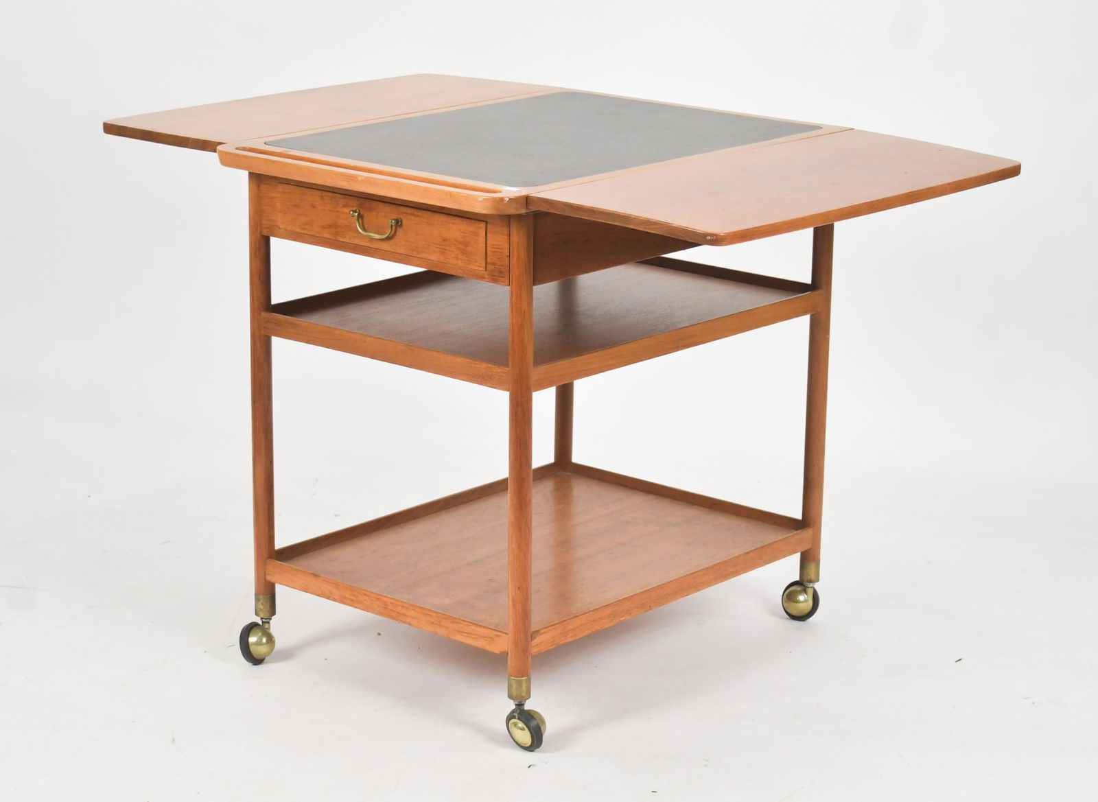 LUDVIG PONTOPPIDAN DANISH TEAK SERVING TROLLY. - 4
