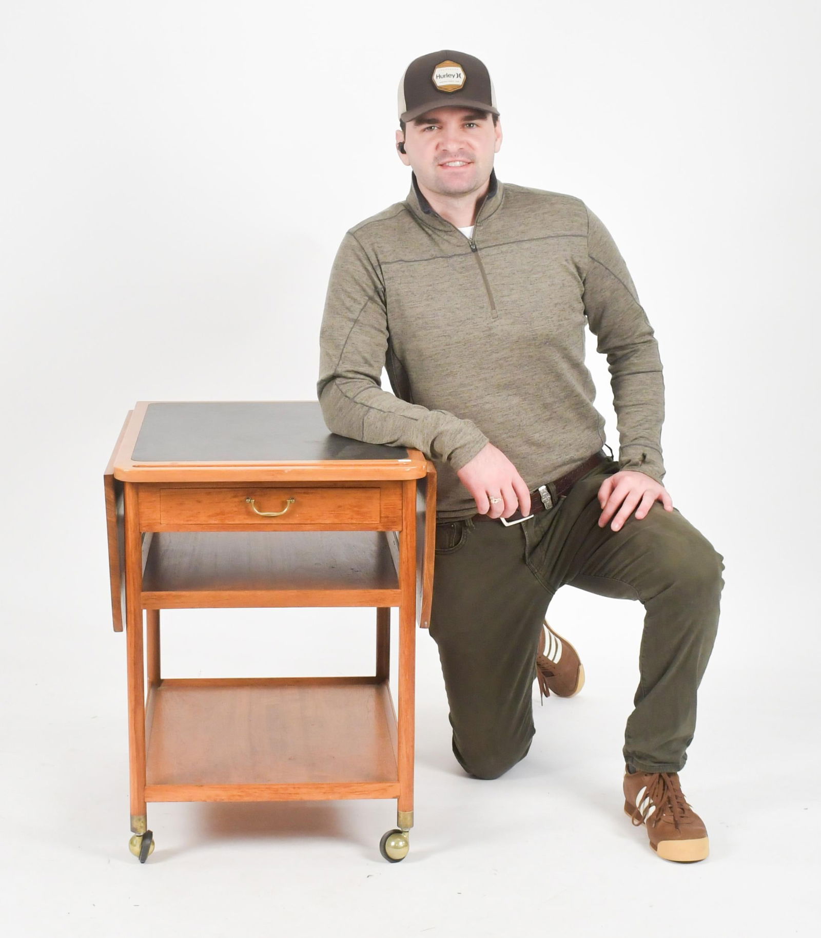 LUDVIG PONTOPPIDAN DANISH TEAK SERVING TROLLY. - 5